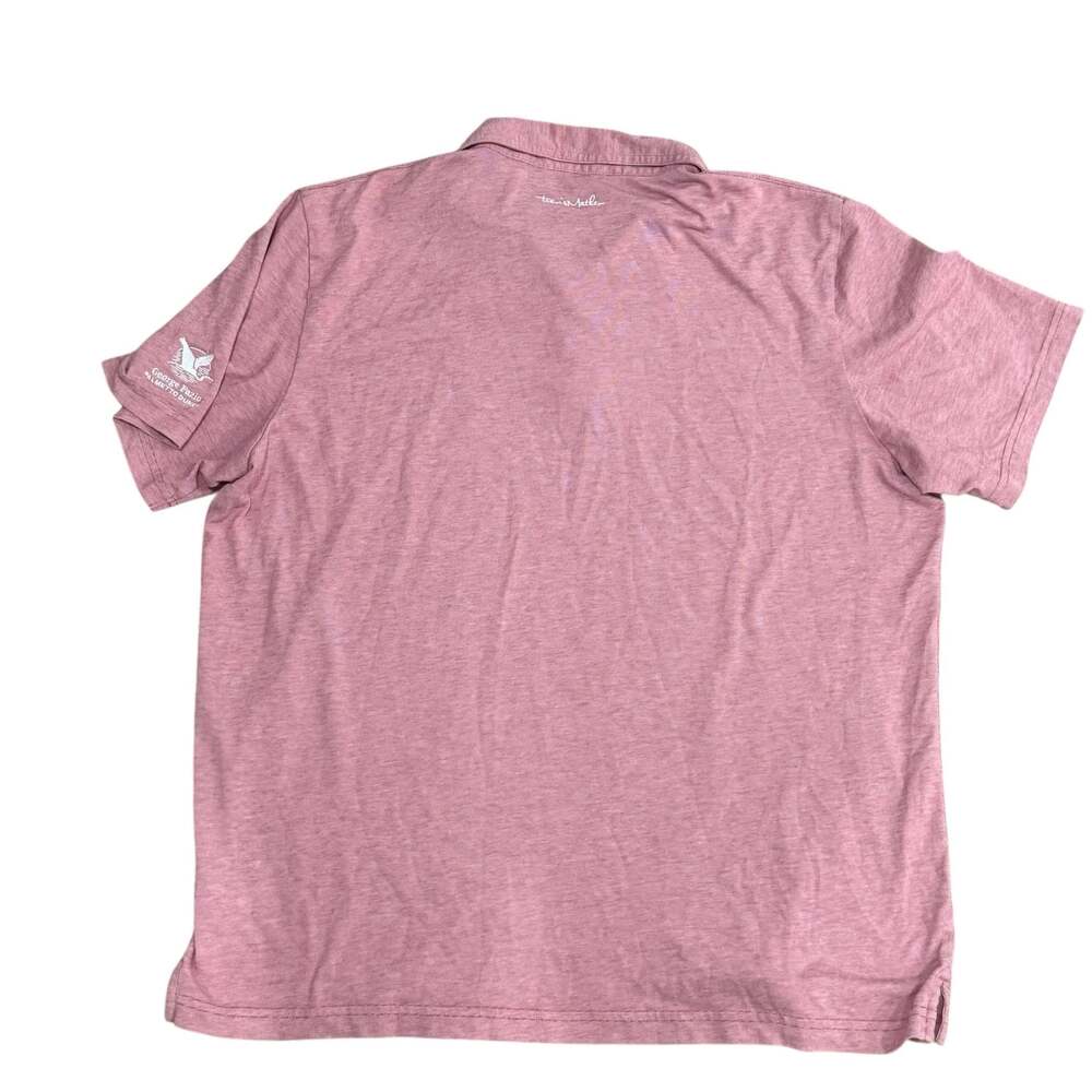 TravisMathew The Zinna Polo Shirt Mens XXL Heather Cardinal Red Palmetto Dunes - Picture 5 of 8